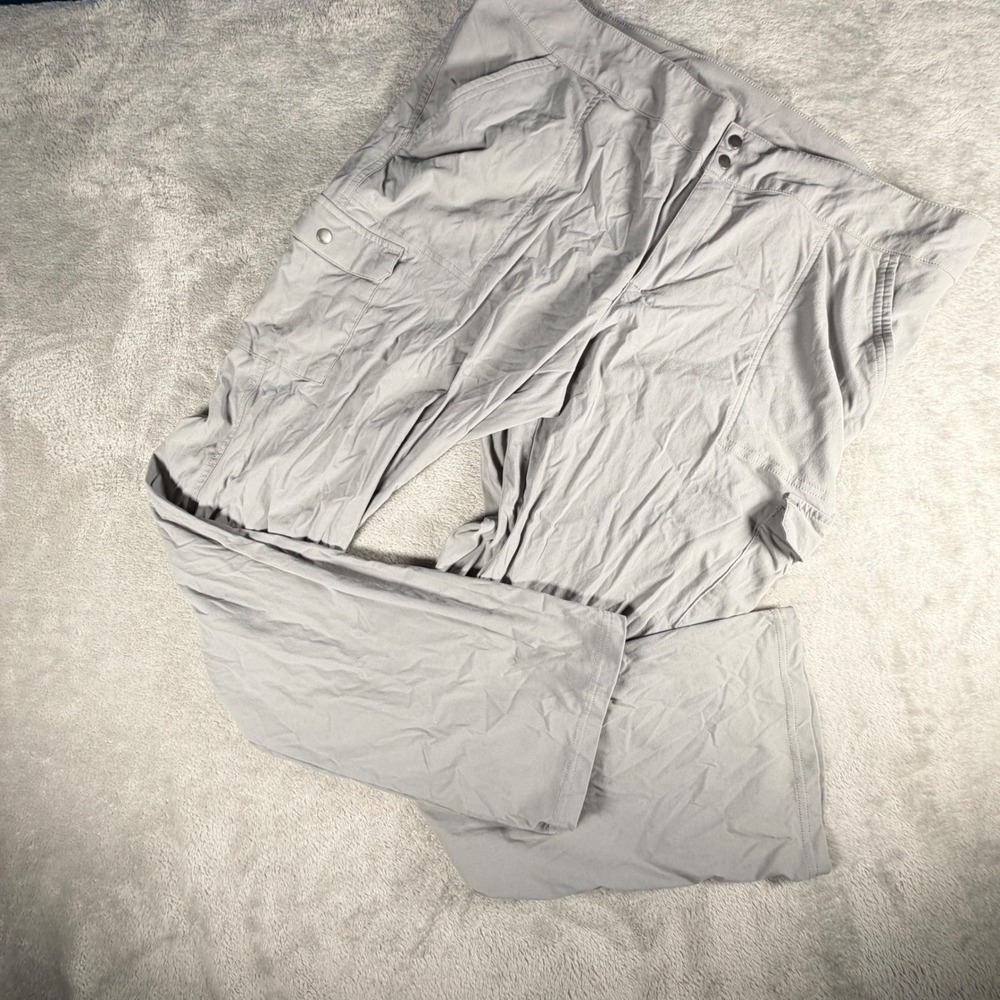 Columbia Gray Cargo Hiking Pants Womens 20W Regular Outdoor Straight Leg